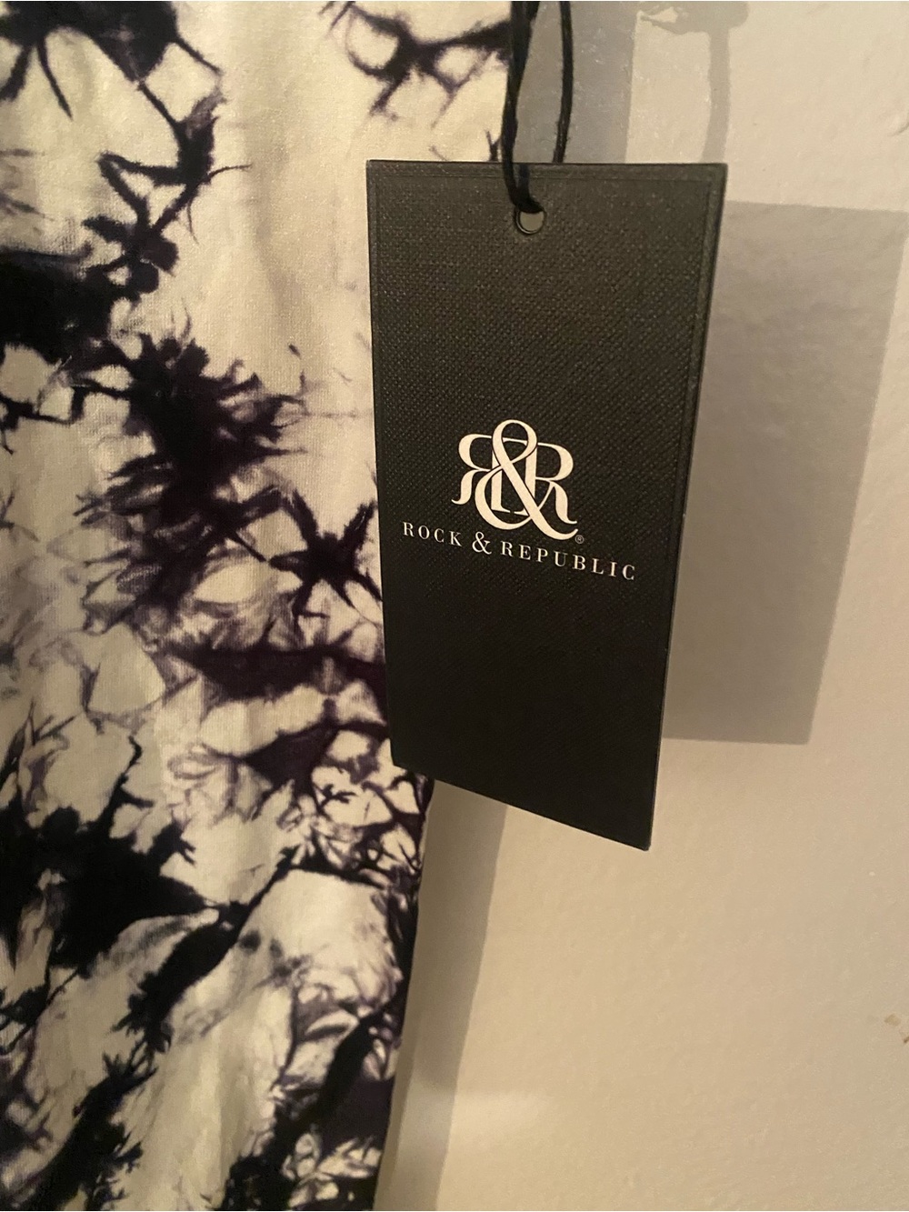 Rock & Republic Black and White Tie-Dye Tank - Picture 3 of 6